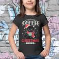 Black Cat Lights I Run On Coffee And Christmas Cheer V2 Youth T-shirt