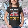 Brother Of The Birthday Boy Fire Truck Firefighter Party Bro Youth T-shirt