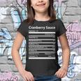 Cranberry Sauce Nutritional Facts Funny Thanksgiving Youth T-shirt