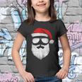 Funny Santa Claus Face Sunglasses With Hat Beard Christmas Tshirt Youth T-shirt