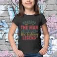 Grandpa The Man The Myth The Fishing Legend Gift For Dad Fathers Day Youth T-shirt