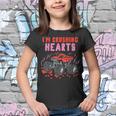 I Crush Hearts Monster Truck Funny Valentines Day Boys Kids Youth T-shirt