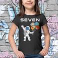 Kids 7 Year Old Outer Space Birthday Party 7Th Birthday Shirt B Youth T-shirt