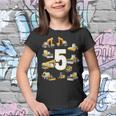 Kids Boys 5Th Birthday 5 Year Old Birthday Diggers Youth T-shirt