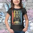 Level 20 Unlocked Funny Video Gamer 20Th Birthday Gift Youth T-shirt