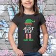 The Aunt Elf Matching Family Group Christmas Pajama Youth T-shirt