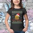 Ugly Christmas Sweater Burger Happy Holidays With Cheese V13 Youth T-shirt