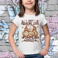 Funny Autumn Gnome Fall Quote Freaking Love Pumpkin Spice Cool Gift Youth T-shirt