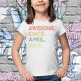 Kids 4 Year Old Awesome Since April 2019 4Th Birthday Youth T-shirt