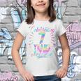 Kids Celebrating 7 Year Of Being Awesome With Tie-Dye Graphic Youth T-shirt