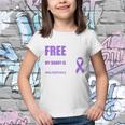 Land Of The Free Because My Daddy Is Brave Militarychild Youth T-shirt