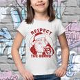 Respect The Beard Santa Claus Funny Christmas Youth T-shirt