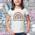 School Counselor Back To School Leopard Rainbow Funny Gift Youth T-shirt