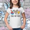 Tie Dye Peace Love Teach Teacher Appreciation Back To School Youth T-shirt