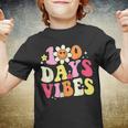 100 Days Of School Vibes 100Th Day Of School Retro Groovy V3 Youth T-shirt