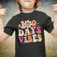 100 Days Of School Vibes 100Th Day Of School Retro Groovy V5 Youth T-shirt