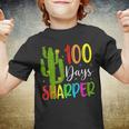 100Th Day Of School Teacher 100 Days Sharper Cactus Youth T-shirt