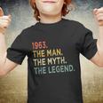 1963 The Man The Myth The Legend 56Th Birthday Vintage Youth T-shirt