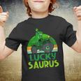 Lucky Saurus Shamrock St Patricks Day Dinosaur Boys Men  Youth T-shirt