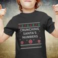 Crunching Santas Numbers Accountant Xmas Ugly Christmas Gift Youth T-shirt