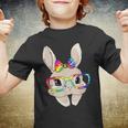 Cute Bunny Face Tie Dye Glasses Easter Day Kids Girls Adults Youth T-shirt
