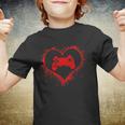 Gamer Heart Valentines Day Video Games Boys Kids Teens Gift V2 Youth T-shirt