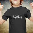 Gamer Heartbeat Video Game Controller Gaming Vintage Retro Youth T-shirt