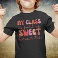 Groovy Teacher Valentine Back To School 100 Days Of School Youth T-shirt