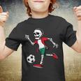 Halloween Soccer Skeleton Men Boys Soccer Player Halloween Youth T-shirt