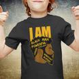 I Am Black King Powerful Leader Black History Month Dad Boys Youth T-shirt