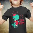 I Steal Hearts Valentines Day Cute Dinosaur V-Day Boys Kids Youth T-shirt