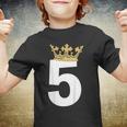 Kids 5Th Birthday Boy Prince Crown Youth T-shirt