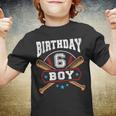 Kids 6 Years Old Boy 6Th Birthday Baseball Gift Youth T-shirt