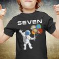 Kids 7 Year Old Outer Space Birthday Party 7Th Birthday Shirt B Youth T-shirt