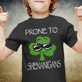 Kids Prone To Shenanigans St Patricks Day Boys Girls Funny Youth T-shirt