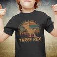 Kids Three Rex 3Rd Birthday Gifts Third Dinosaur 3 Year Old Youth T-shirt