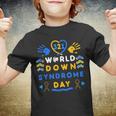 Kids World Down Syndrome Day Awareness Socks Ribbon March 21 Youth T-shirt