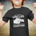 Mens Only The Best Uncles Get Promoted To Godfather V2 Youth T-shirt