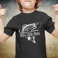 Mens Reel Cool Papa Fishing Dad Gifts Fathers Day Fisherman Fish Tshirt Youth T-shirt