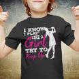 Play Like A Girl Try To Keep Up Golf Golfing Gift Youth T-shirt