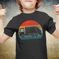Retro Recycling Trash Garbage Truck Sunset Old School Party Youth T-shirt