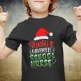 Santas Favorite School Nurse Christmas School Nursing Youth T-shirt