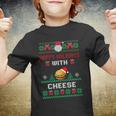Ugly Christmas Sweater Burger Happy Holidays With Cheese V3 Youth T-shirt