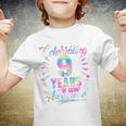 Kids Celebrating 9 Year Of Being Awesome With Tie-Dye Graphic Youth T-shirt