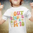 Kids Peace Out Single Digits Retro Groovy 10Th Birthday Girl Youth T-shirt
