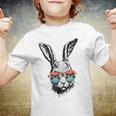 Retro Gaming Bunny Face With Sunglasses For Boys Easter Day Youth T-shirt