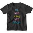 Isla Cute Personalized Text Kids Gift Top For Girls  Youth T-shirt