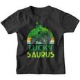 Lucky Saurus Shamrock St Patricks Day Dinosaur Boys Men  Youth T-shirt