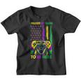 I Paused My Game To Be Here Video Game Beads Mardi Gras  Youth T-shirt