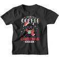 Black Cat Lights I Run On Coffee And Christmas Cheer V2 Youth T-shirt